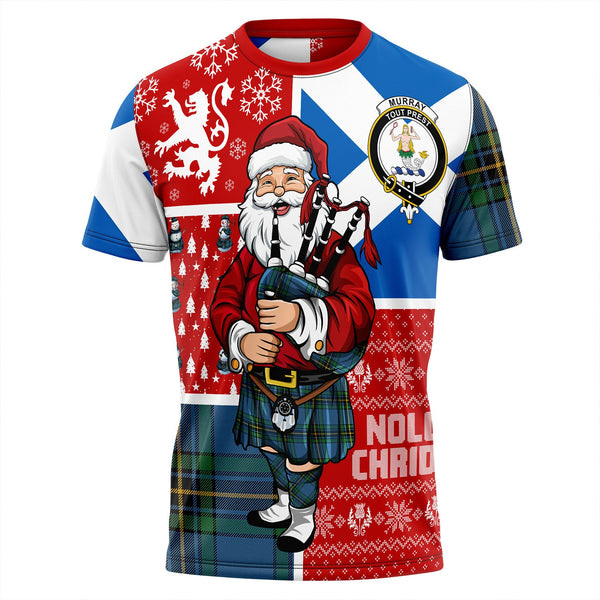 Murray of Elibank Ancient Clan Badge Tartan T-Shirt Scotland Christmas Santa