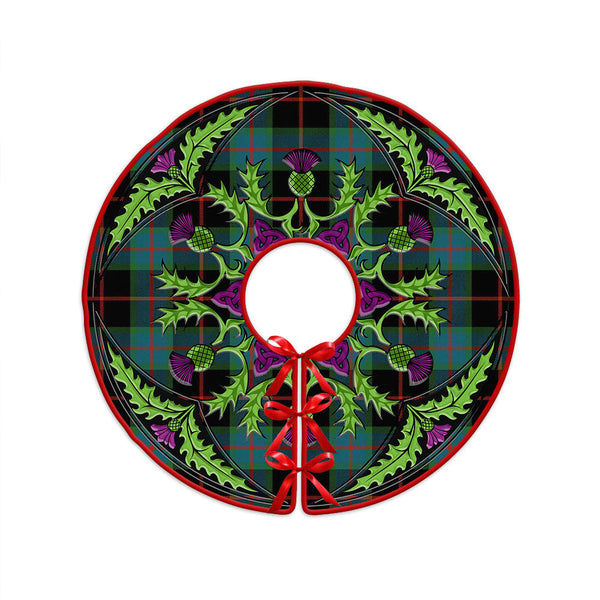 Nairn Ancient Clan Badge Tartan Christmas Tree Skirt Scottish Thistle Design