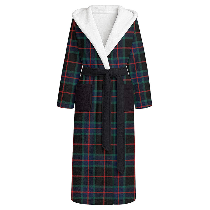 Nairn Modern Clan Badge Tartan Flannel Hooded Bathrobe