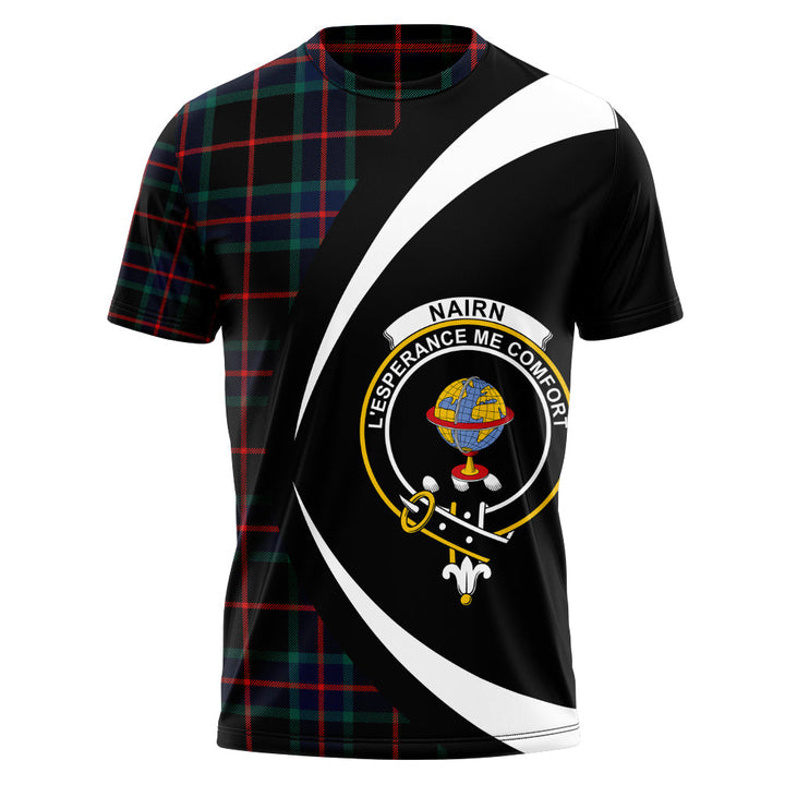 Nairn Modern Clan Badge Tartan T-Shirt Circle Style Personalized