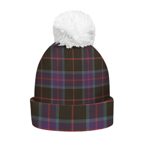 Nairn Weathered Clan Badge Tartan Bobble Beanie Hat