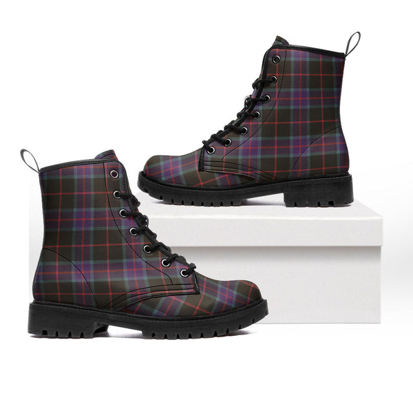 Nairn Weathered Clan Badge Tartan Leather Boots