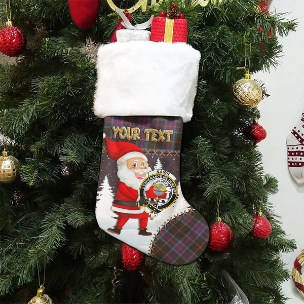 Nairn Weathered Clan Badge Tartan Christmas Stocking Holiday Blessings Merry Christmas Joy