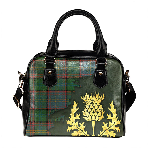 Nance Ancient Tartan Shoulder Handbag Thistle Oldest Style