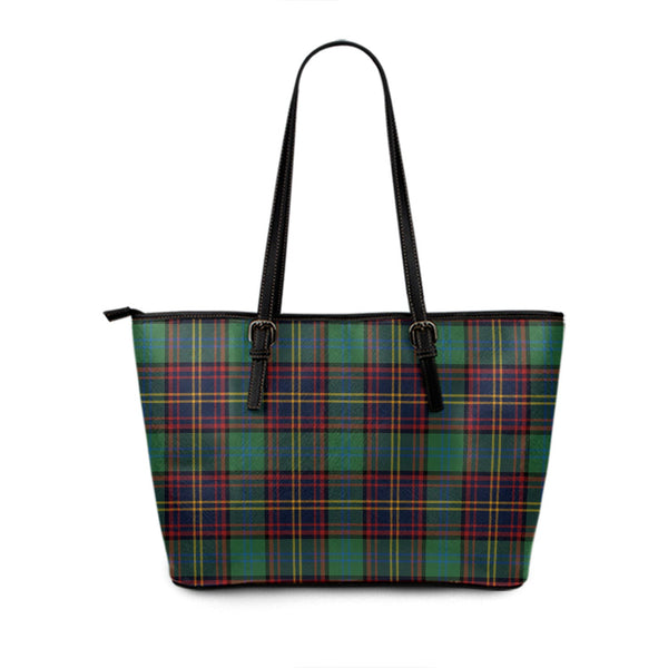 Nance Modern Tartan Leather Tote Bag