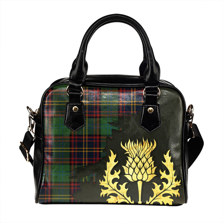 Nance Modern Tartan Shoulder Handbag Thistle Oldest Style