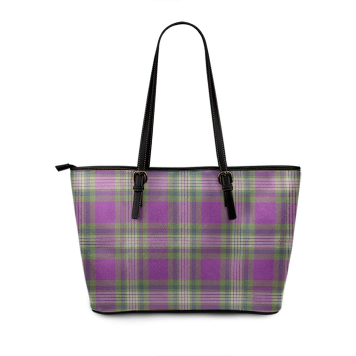 Nance 2 Weathered Tartan Leather Tote Bag