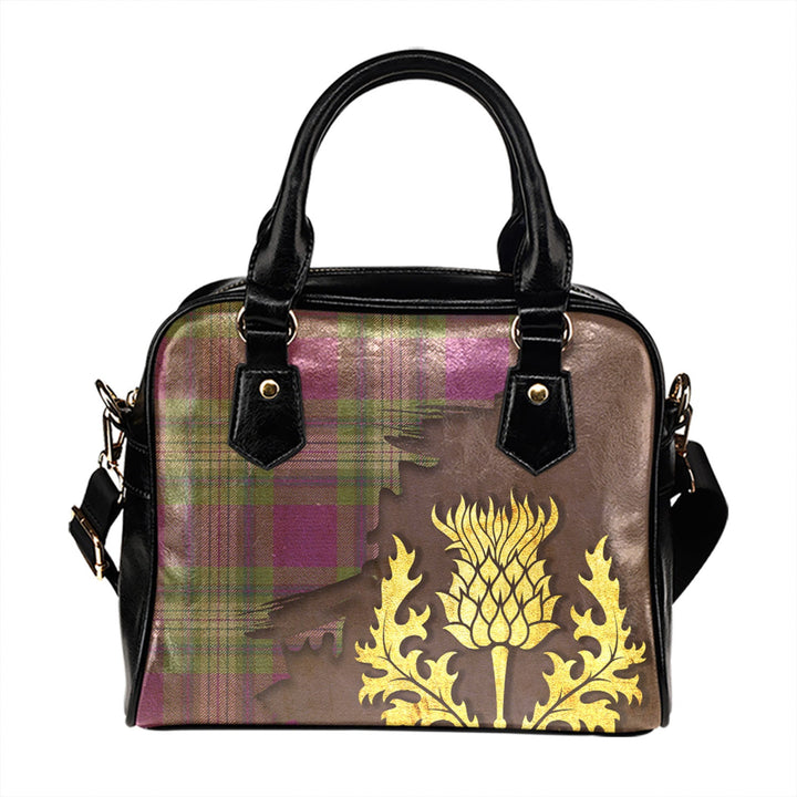 Nance 2 Weathered Tartan Shoulder Handbag Thistle Oldest Style