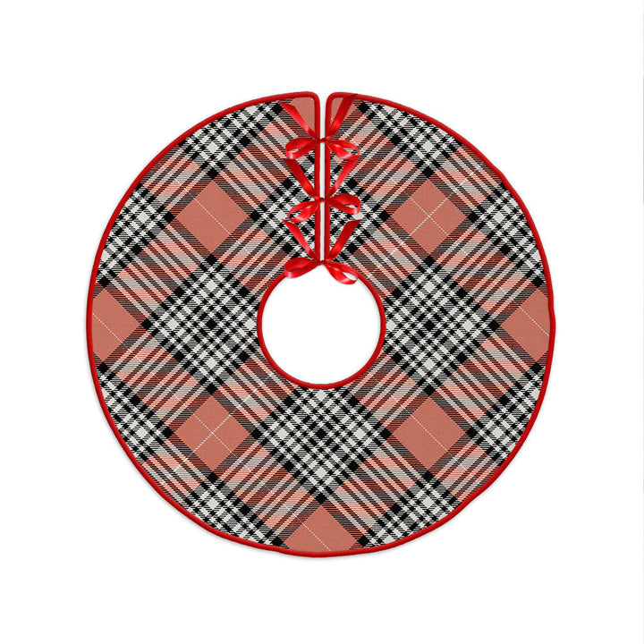 Napier Rose Ancient Clan Badge Tartan Christmas Tree Skirt