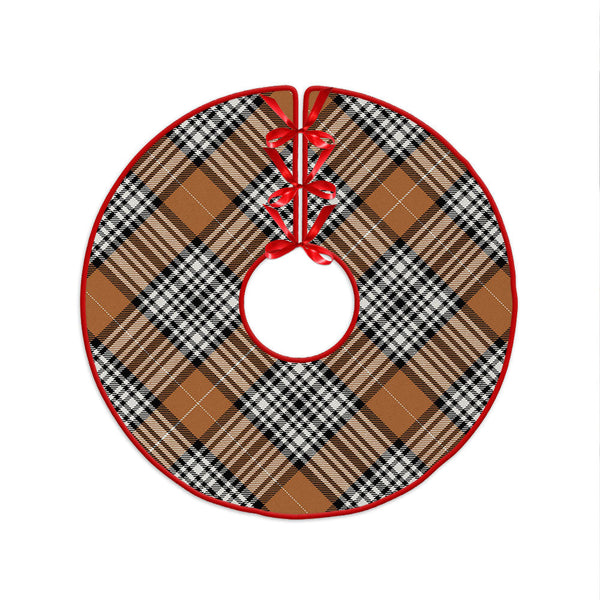 Napier Rose Modern Clan Badge Tartan Christmas Tree Skirt