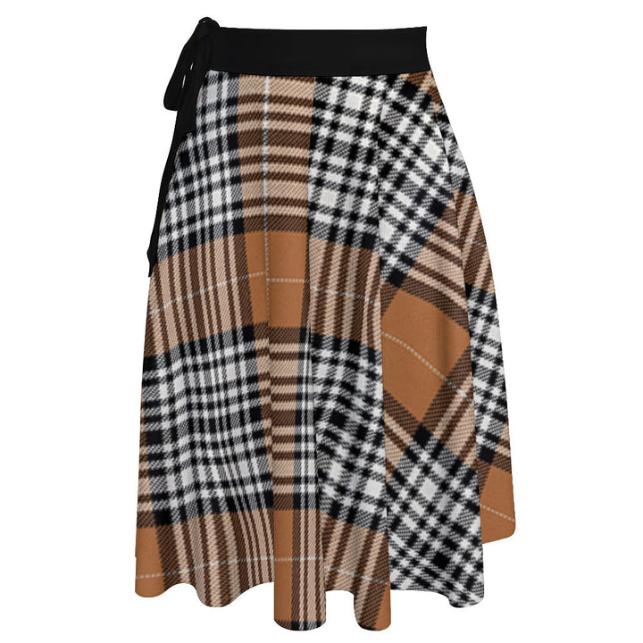 Napier Rose Modern Tartan Wrap Skirt