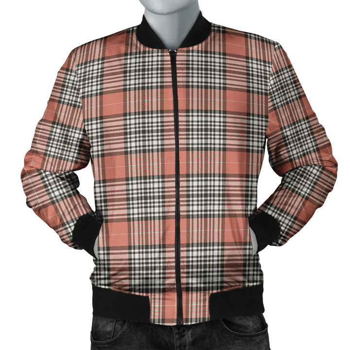 Napier Rose Weathered Clan Badge Tartan Bomber Jacket