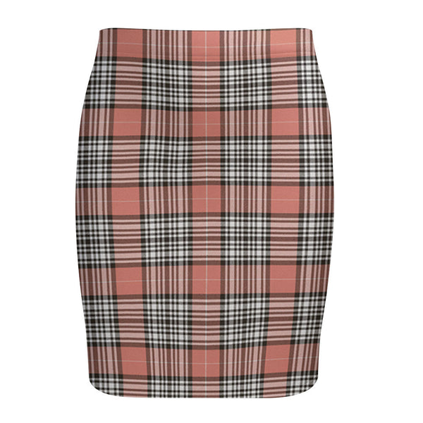 Napier Rose Weathered Tartan Fitted Skirt
