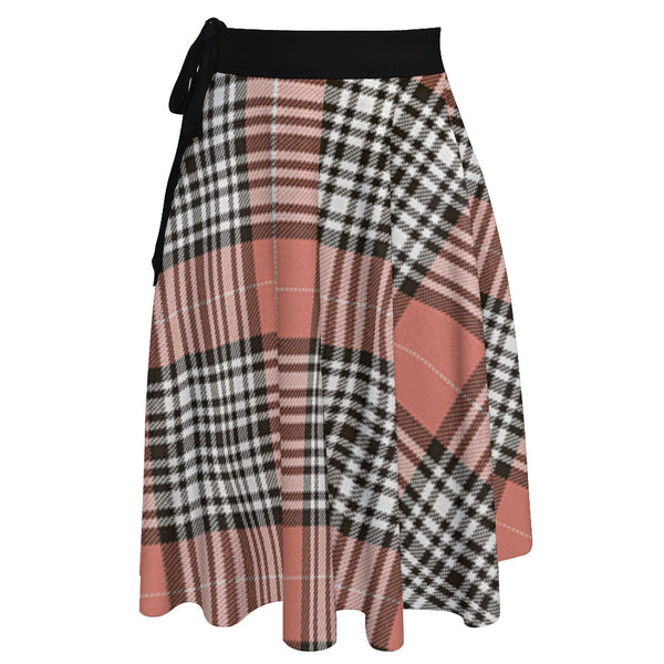Napier Rose Weathered Tartan Wrap Skirt