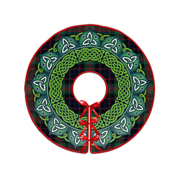 Newlands (Walker Newlands) Modern Clan Badge Tartan Christmas Tree Skirt Heritage Holiday Decor