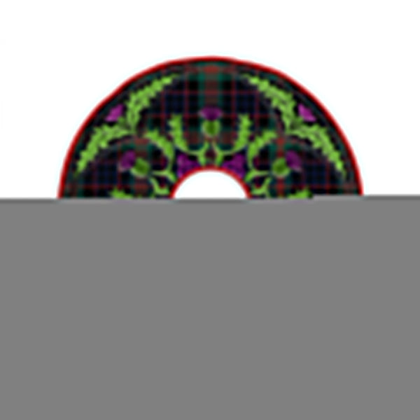 Newlands (Walker Newlands) Modern Clan Badge Tartan Christmas Tree Skirt Scottish Thistle Design