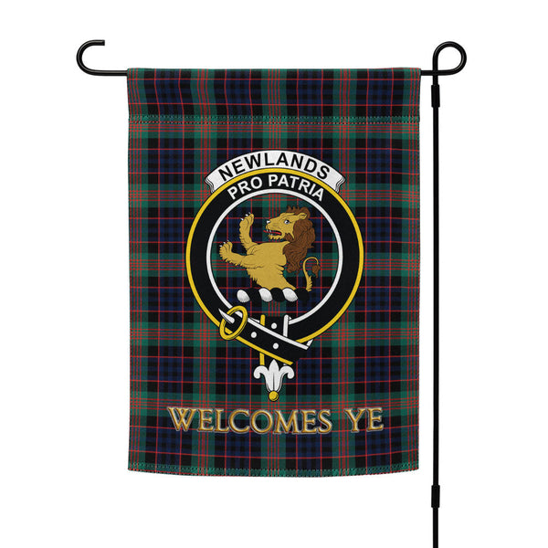 Newlands (Walker Newlands) Modern Clan Badge Tartan Garden Flag