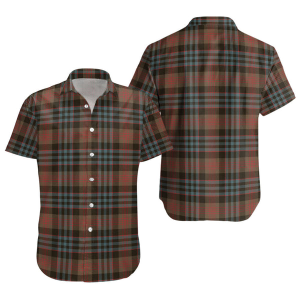 Newlands (Walker Newlands) Weathered Clan Badge Tartan Short Sleeve Shirt
