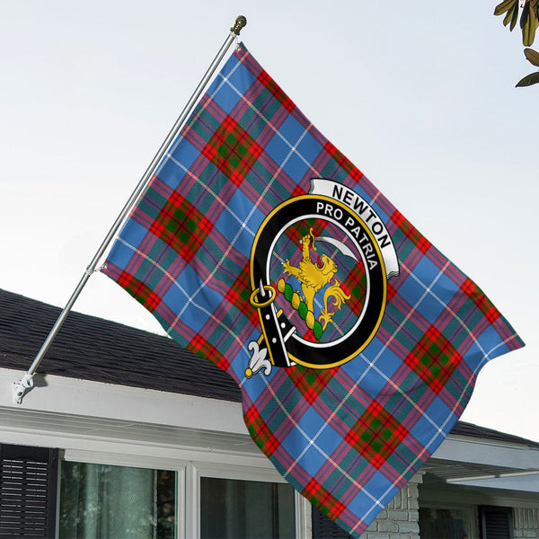 Newton Clan Badge Tartan House Flag