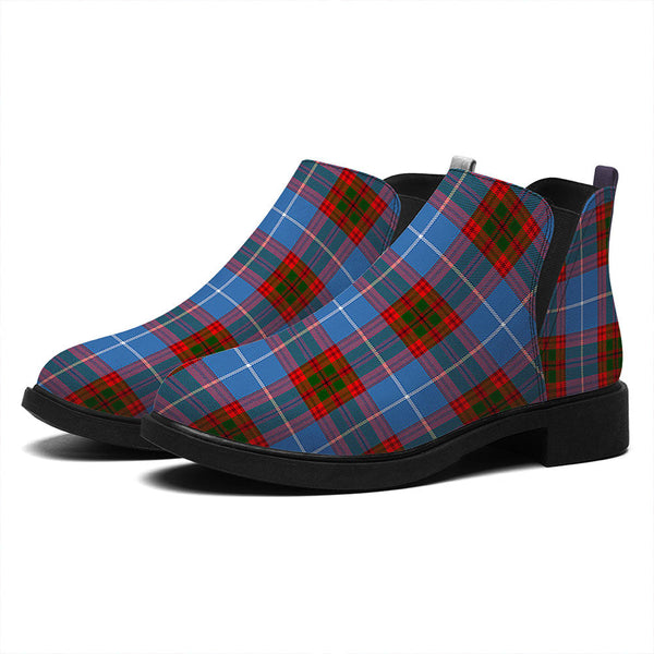 Newton Tartan Flat Ankle Boots