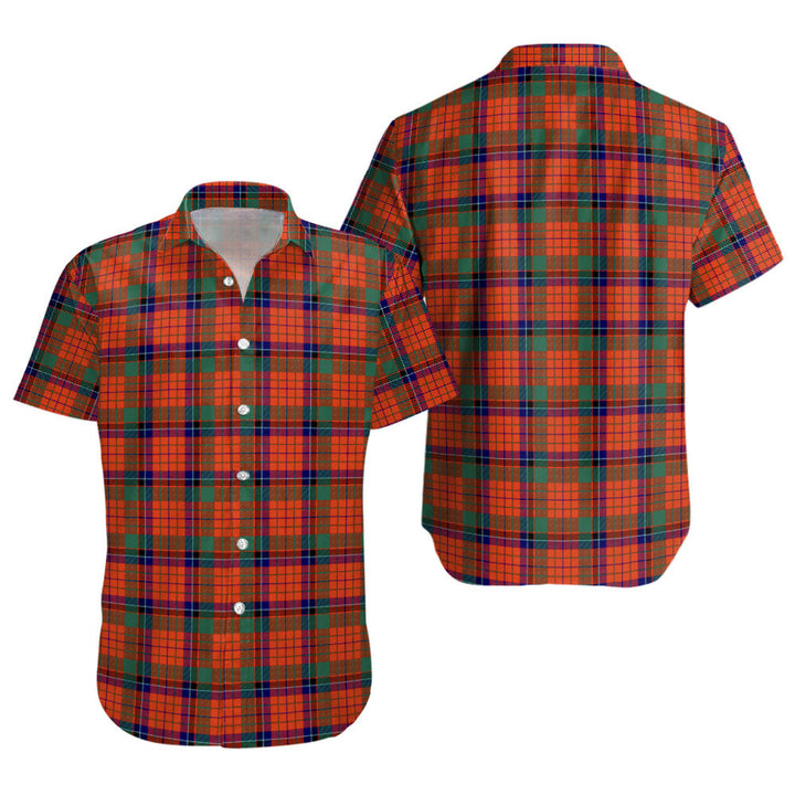 Nicolson Ancient Clan Badge Tartan Short Sleeve Shirt