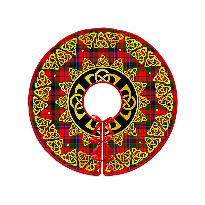 Nicolson Modern Clan Badge Tartan Christmas Tree Skirt Golden Celtic Heritage