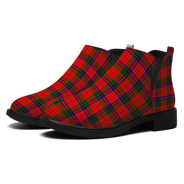 Nicolson Modern Tartan Flat Ankle Boots