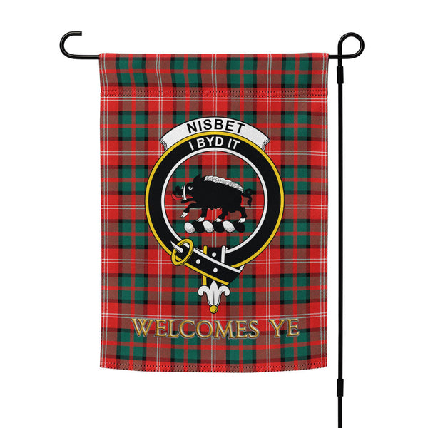Nisbet (Nisbit) Modern Clan Badge Tartan Garden Flag