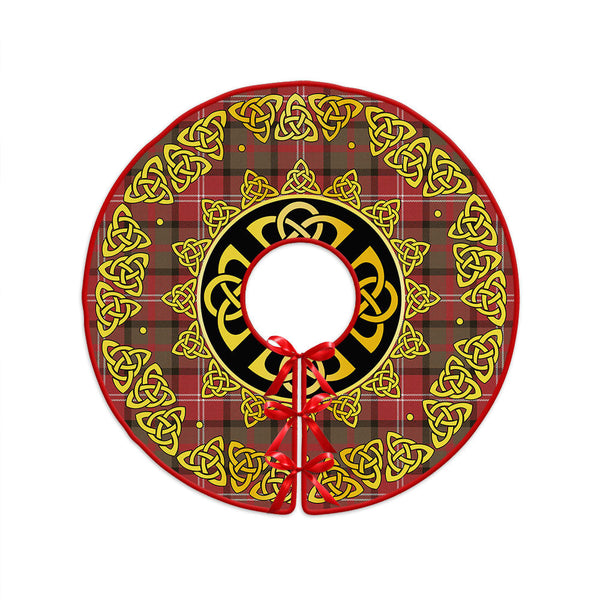 Nisbet (Nisbit) Weathered Clan Badge Tartan Christmas Tree Skirt Golden Celtic Heritage