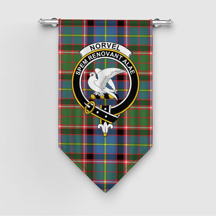 Norvel Clan Badge Tartan Gonfalon