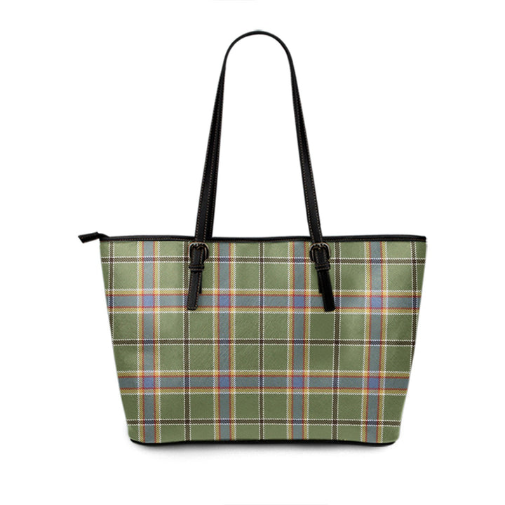 O-Buckley Weathered Tartan Leather Tote Bag