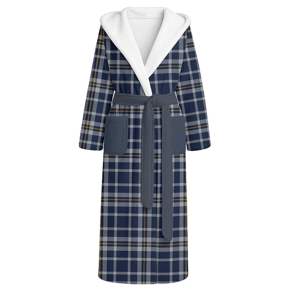 Ochterlony (Auchterlony) Modern Clan Badge Tartan Flannel Hooded Bathrobe