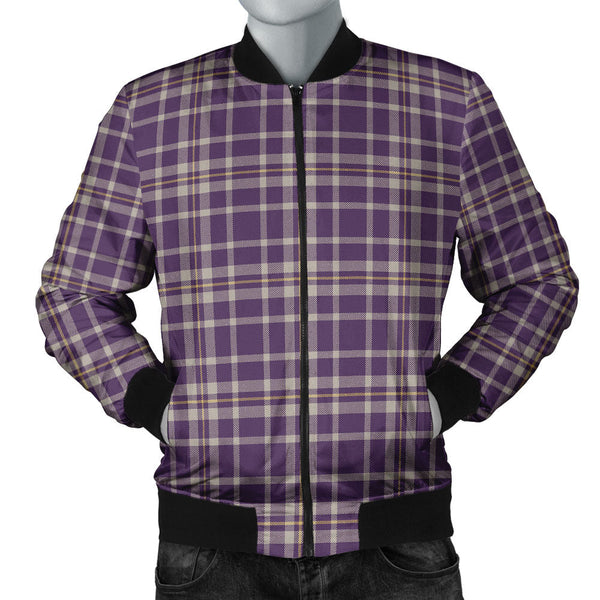 Ochterlony (Auchterlony) Weathered Clan Badge Tartan Bomber Jacket