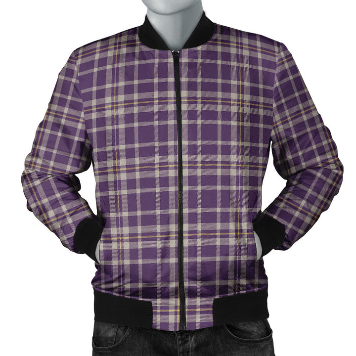 Ochterlony (Auchterlony) Weathered Clan Badge Tartan Bomber Jacket