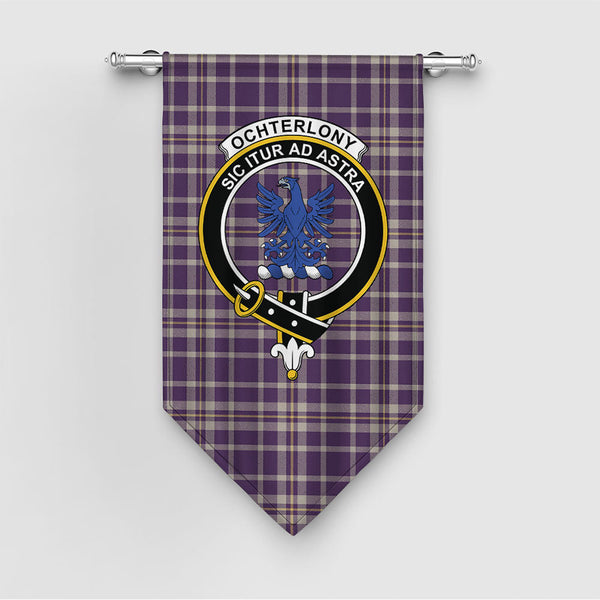 Ochterlony (Auchterlony) Weathered Clan Badge Tartan Gonfalon