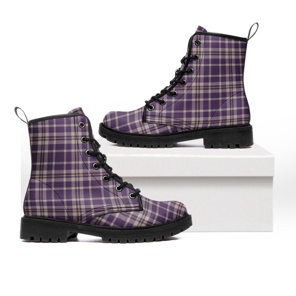 Ochterlony (Auchterlony) Weathered Clan Badge Tartan Leather Boots