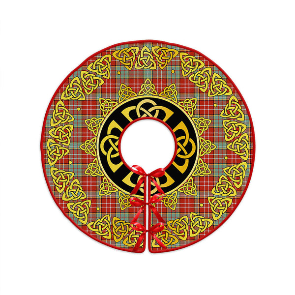 Ogilvie Ancient Clan Badge Tartan Christmas Tree Skirt Golden Celtic Heritage