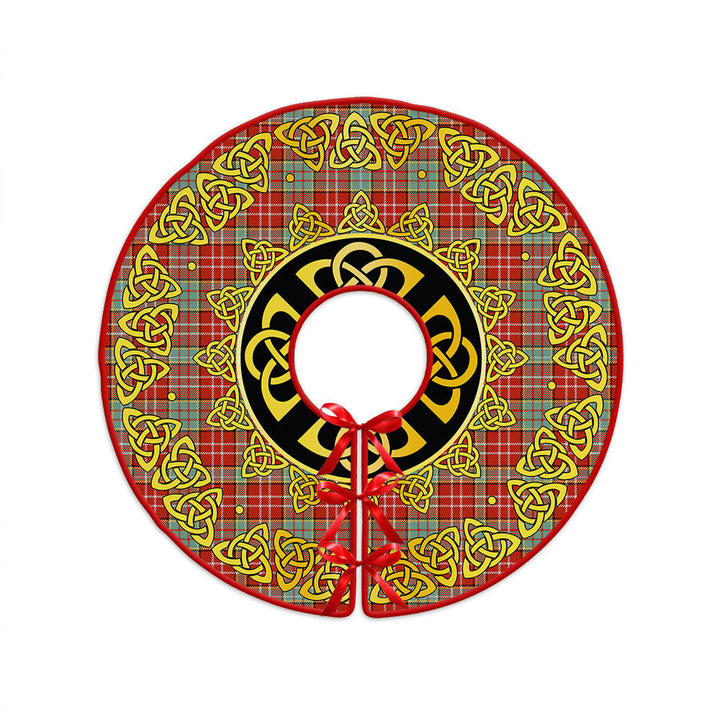 Ogilvie Ancient Clan Badge Tartan Christmas Tree Skirt Golden Celtic Heritage