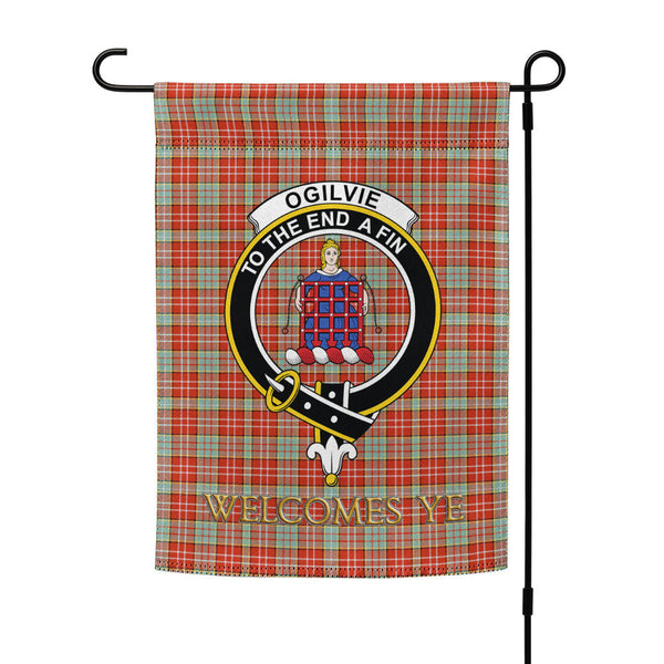 Ogilvie Ancient Clan Badge Tartan Garden Flag