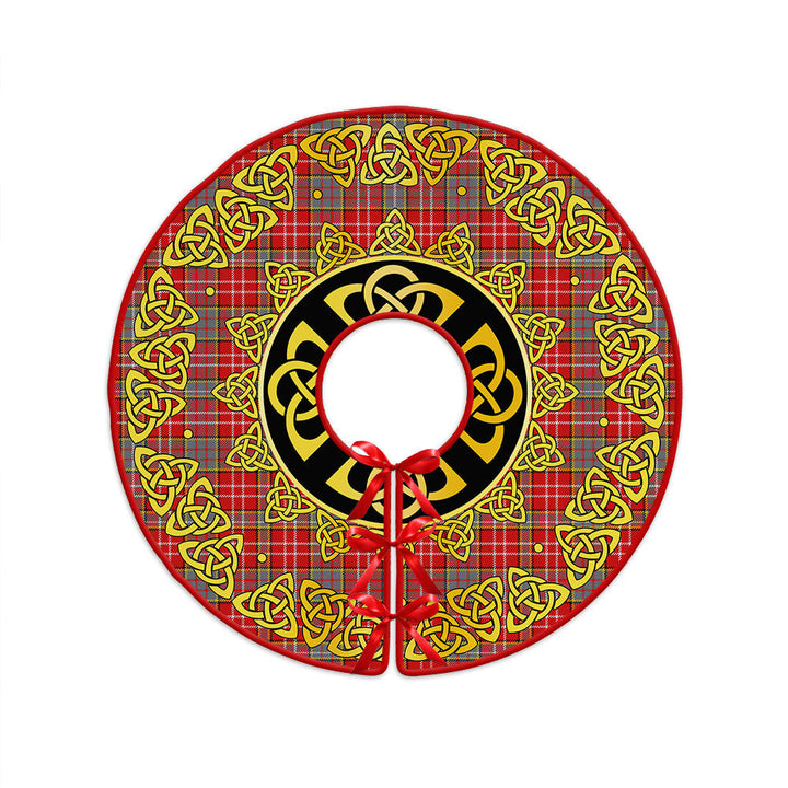 Ogilvie Modern Clan Badge Tartan Christmas Tree Skirt Golden Celtic Heritage