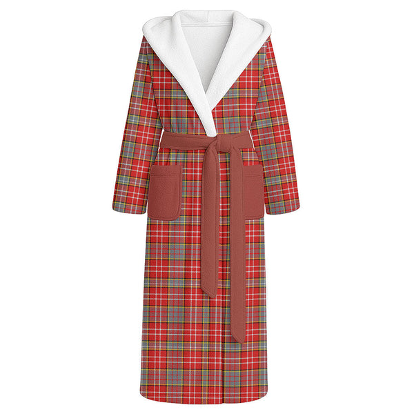 Ogilvie Modern Clan Badge Tartan Flannel Hooded Bathrobe