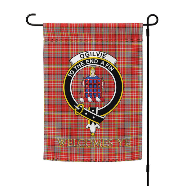 Ogilvie Modern Clan Badge Tartan Garden Flag