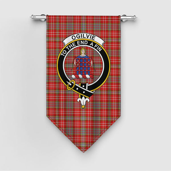 Ogilvie Modern Clan Badge Tartan Gonfalon