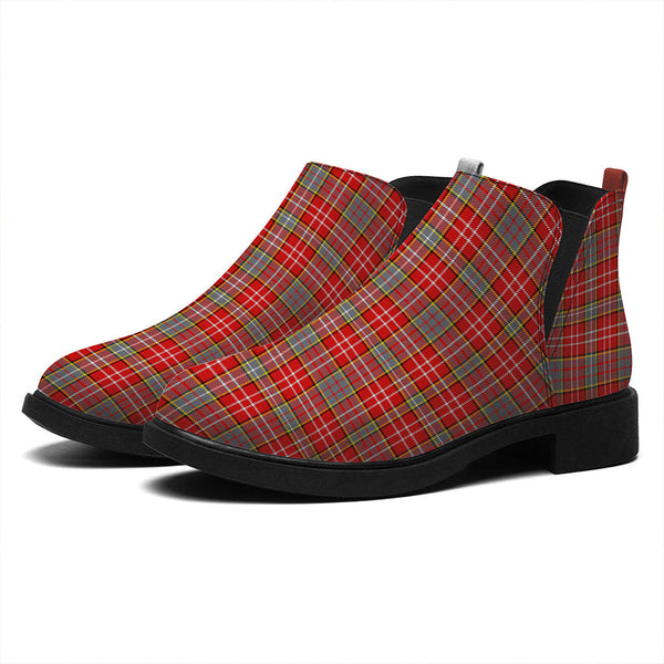 Ogilvie Modern Tartan Flat Ankle Boots