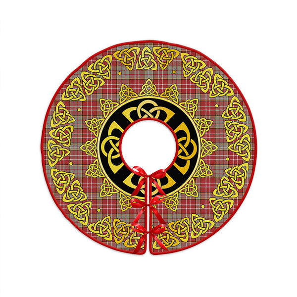 Ogilvie Weathered Clan Badge Tartan Christmas Tree Skirt Golden Celtic Heritage