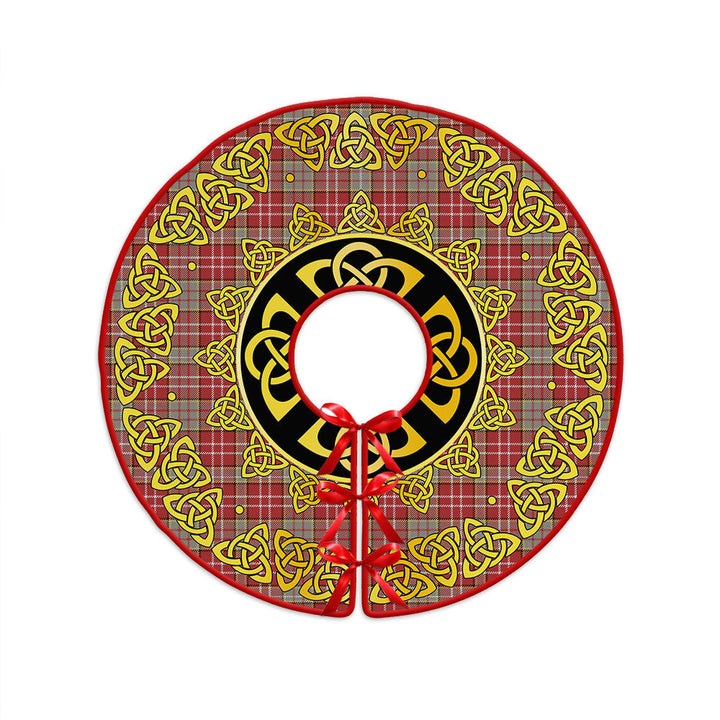 Ogilvie Weathered Clan Badge Tartan Christmas Tree Skirt Golden Celtic Heritage