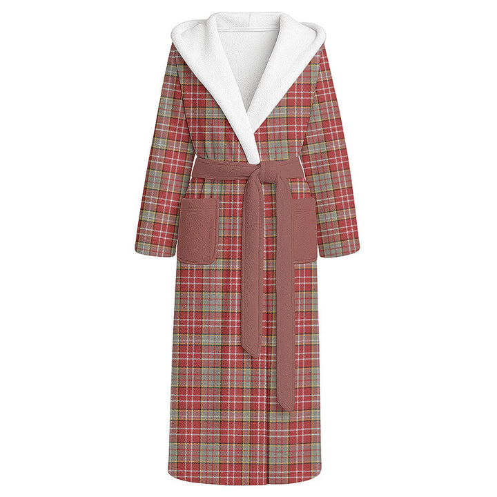 Ogilvie Weathered Clan Badge Tartan Flannel Hooded Bathrobe
