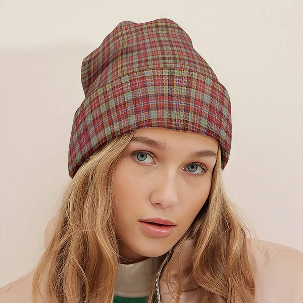Ogilvie of Airlie Weathered Clan Badge Tartan Knitted Beanie