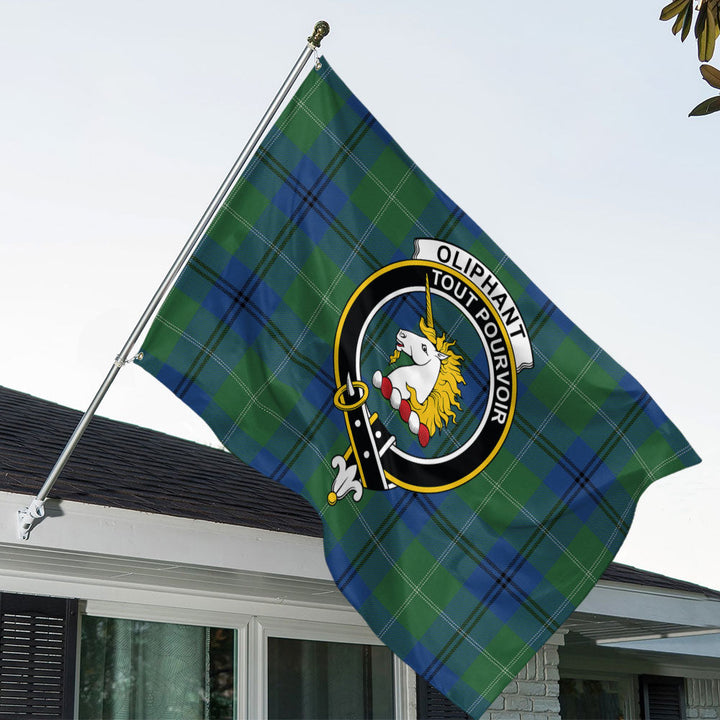 Oliphant Modern Clan Badge Tartan House Flag