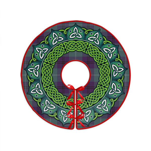 Oliphant Weathered Clan Badge Tartan Christmas Tree Skirt Heritage Holiday Decor